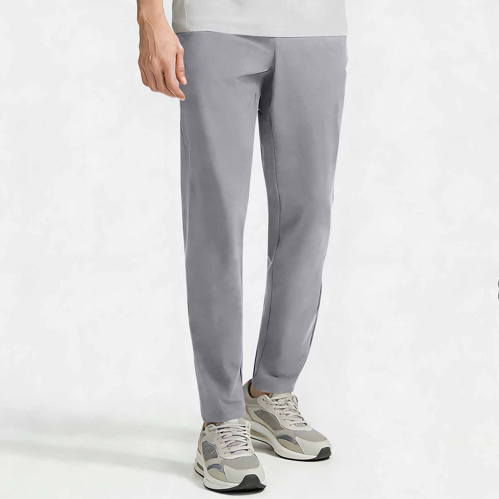 

Men s Zipper Pocket Trousers Casual Sports Running Straight Leg Trousers XL