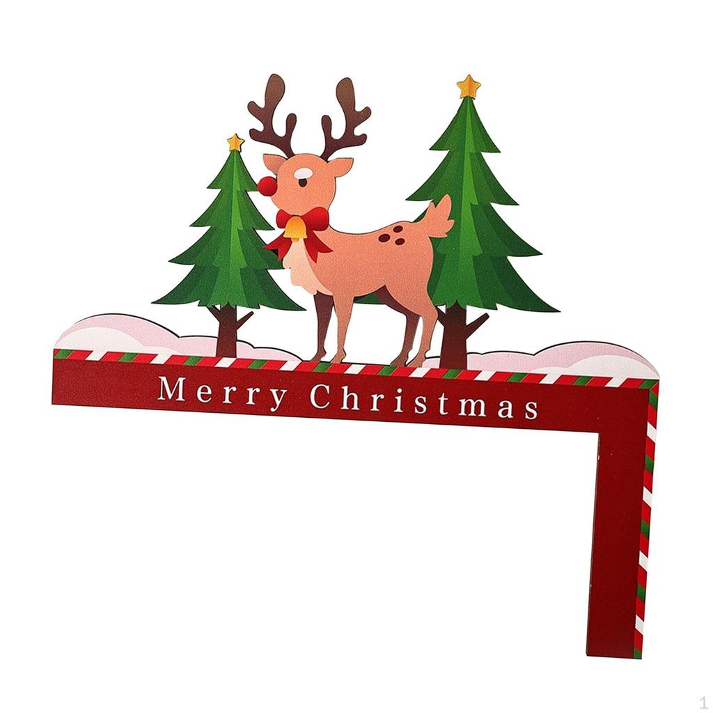 Wood Corner Decoration ,Christmas Door Frame Ornament Party Supplies