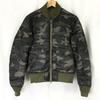 BASE CONTROL MA-1 & Camouflage Reversible 70% Down Jacket Men S Khaki Camouflage Coat Jumper cBH618(USED)