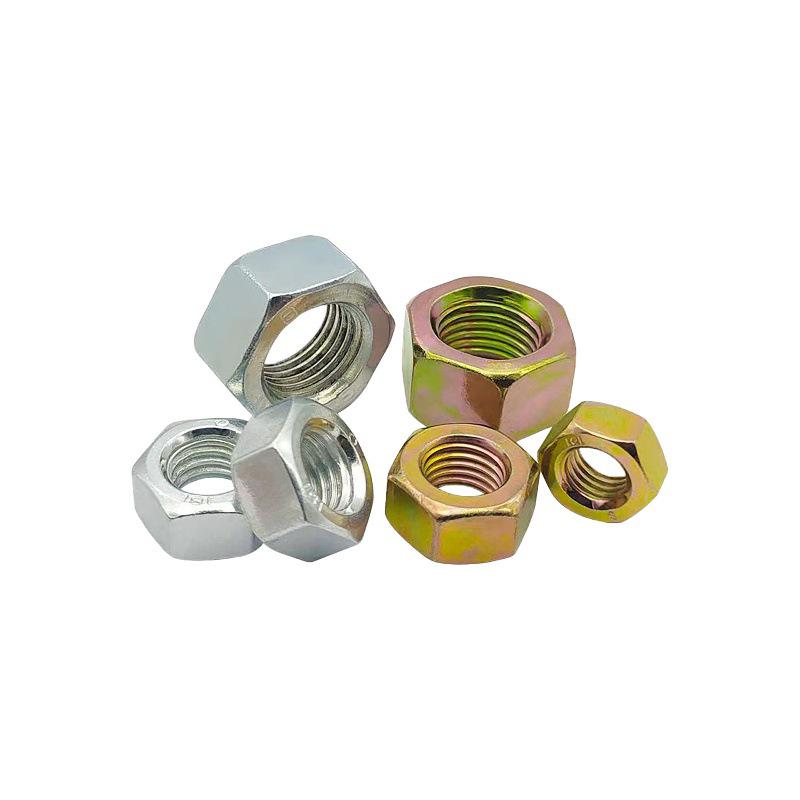 Black Galvanized Nickel-Plated Iron Hex Nut Screw Cap, GB Grades 4.8/8.8/12.9, Sizes M4/M5/M6/M8