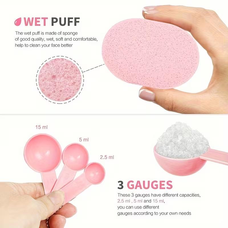 7-11pcs DIY Facial Mask Making Kit Bowl Spatula Brush Bottle Puff Towel Facemask Mixing Tool Kit for Home Beauty Salon Use