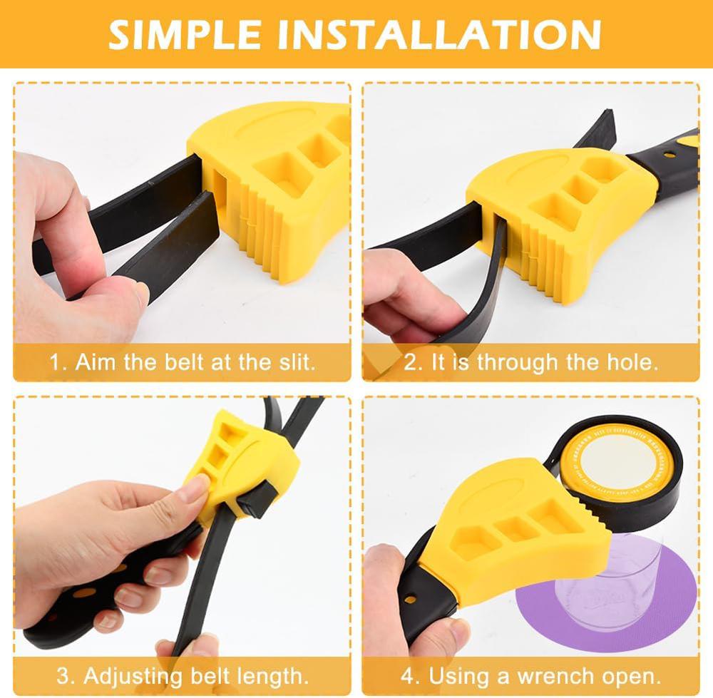 Adjustable Strap Wrench, 6 Inch Strap Wrench Plumbing, Rubber Strap Wrench, Water Oil Filter Pipe Wrench for Plumbers