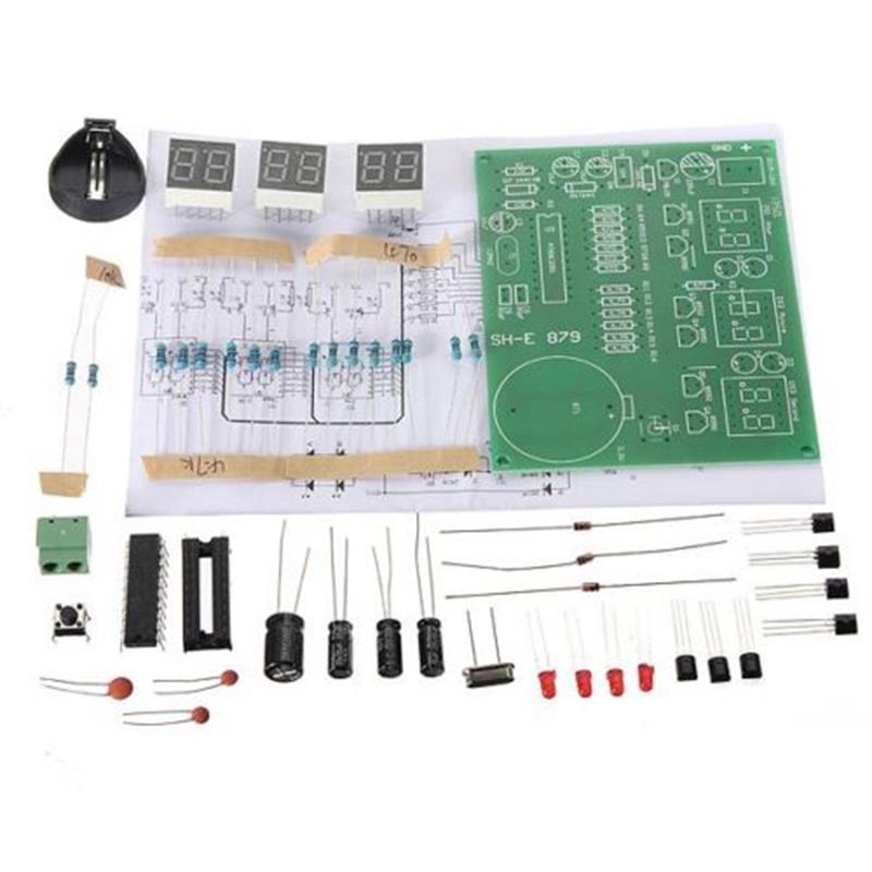 AT89C2051 DIY Kit Modul 6 Digital LED elektronisk klocka delar Komponenter