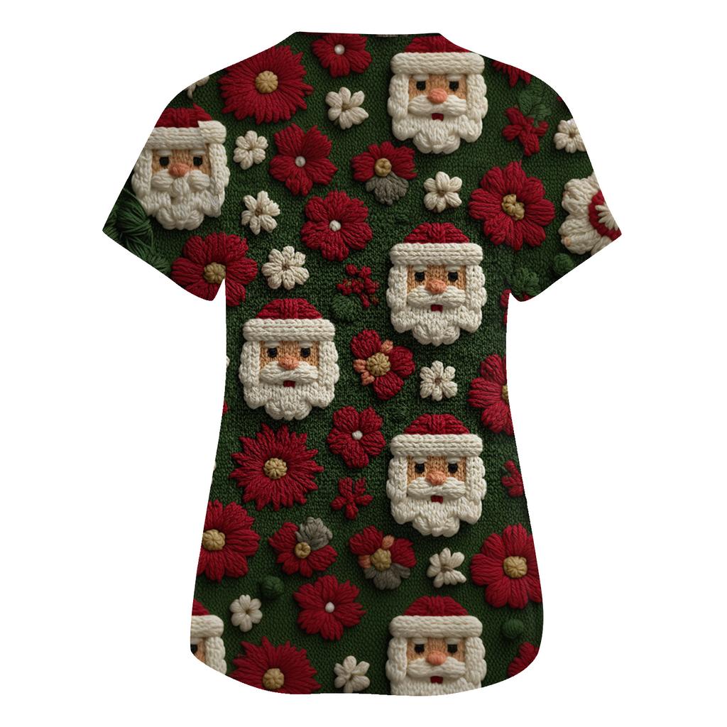 Mote V-hals Kortermet Jumpsuit for kvinner med Lommer Trykte Topper Klær