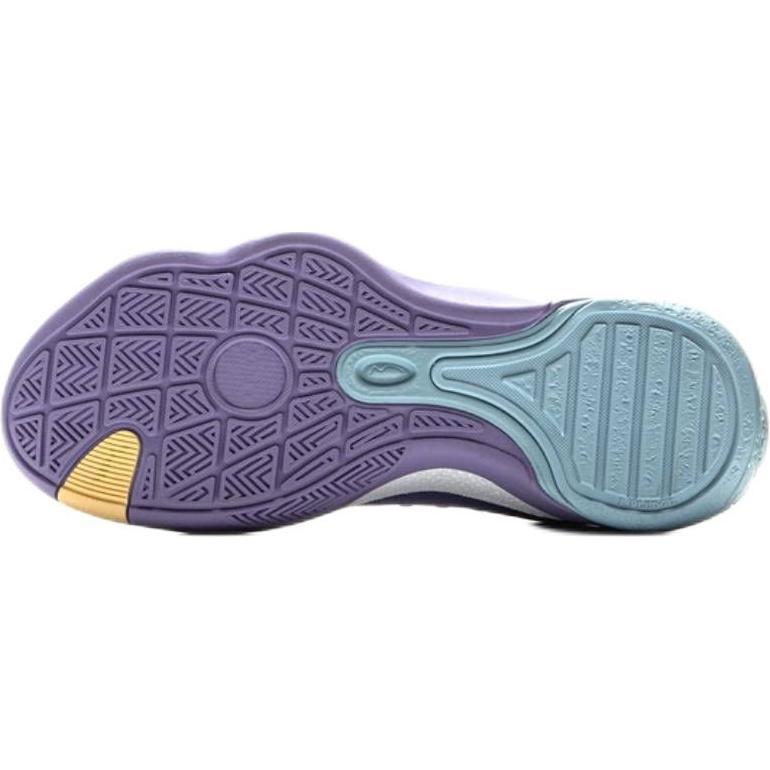 Li Ning Wade All City Fashion Comfortable Shock Absorption Rebound Support Low Top Kids Basketball Shoes Men Basketball Shoes Purple Blue YKBV010-5