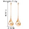 Korean Long Dangle Imitation Pearl Drop Earrings for Women Wedding Party Vintage Golden Plated Statement Jewelry