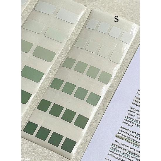 

120 шт./комплект Серія градієнтних кольорів Sticky Note Creative Design Simplicity Student Label Indec Sticker Student/офісне приладдя S зелений