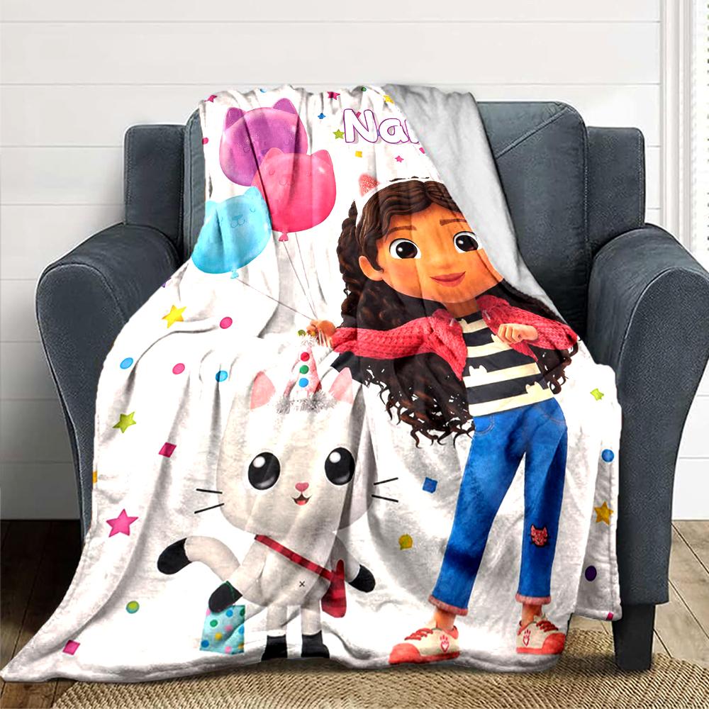 Custom Name Fantasy World Adventure Party Blanket For Couch Bed Plush Cozy Fuzzy Blanket Super Soft Warm Blankets For Fall And Winter 0916233