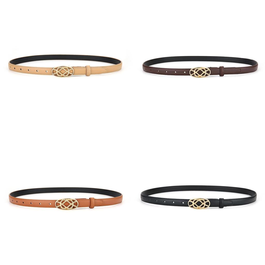 Genuine Leather Womens Belt Summer Vintage Fashion Waistband With Oval Buckle For Outdoor Wear