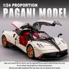 1/24 Alloy Die-casting Metal Pagani Huayra Dinastia Car Model Toys with Sound and Light Functions,Pull Back,Adults and Children Are Suitable for Gifts