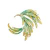 New Elegant Zircon Phoenix Brooch with Enamel Gradient for Suits