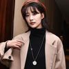 Korean Style Autumn/Winter Double Circle C Necklace - Double-Sided Versatile Sweater Chain Accessory