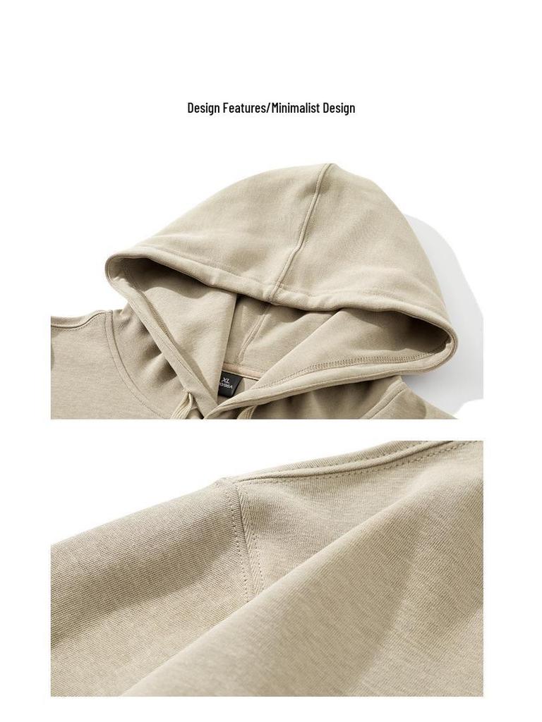 Męska i damska bluza z kapturem na wiosnę/jesień, z długim rękawem, z dzianiny frotte o splocie pętelkowym