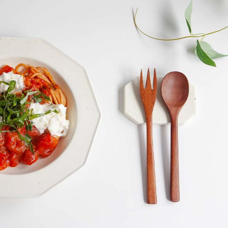 Nicott Wood Pasta Spoon Fork