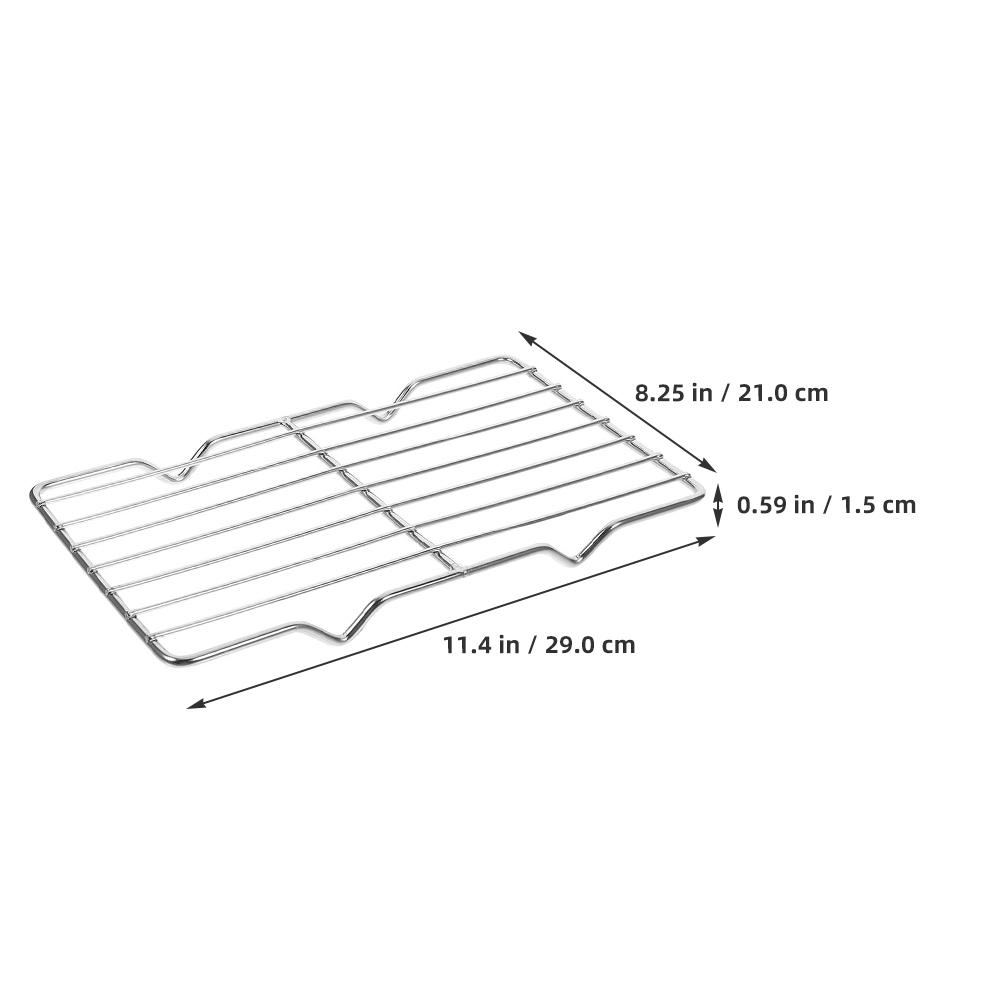 Stainless Steel Bbq Grill Rack Multi-Functional Roasting Cooking Cooling Rack for Outdoor Indoor Use 29x21cm Metal Bacon Rack,