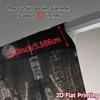 Set Of 2 Minimalist Flat Printing Curtains Without Rod Moonlit Skyline Popular Prints Curtain Semi Sheer Made Polyester
