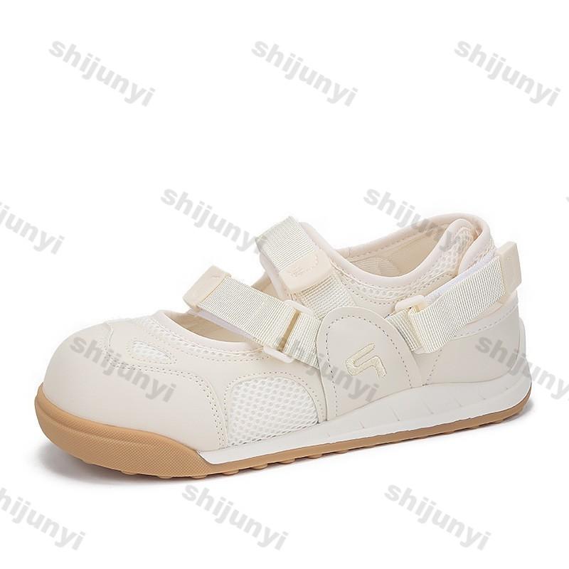 Fashion Women's White Sneakers 2025 Summer New Mesh Breathable Fashion Non Slip Sandals Luxury Lightweight Comfortable Casual Flat Shoes