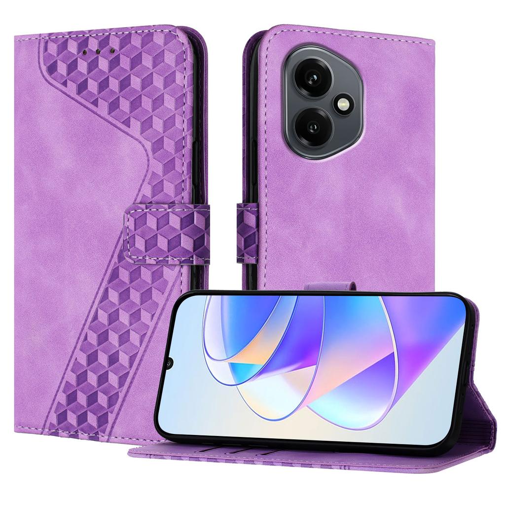 Für Honor 400 5G (Global) Lederhülle 7-förmiges Muster Brieftasche Ständer Stoßfeste Handyhülle