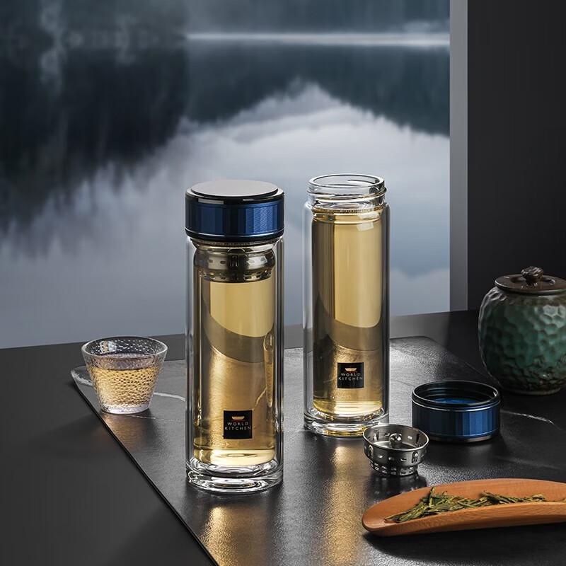 Двустенная стеклянная кружка Corning VISIONS Crystal Blue