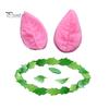 2Pcs Leaf Shape DIY Fondant Cake Decorating Chocolate Silicone Mold Baking Tool