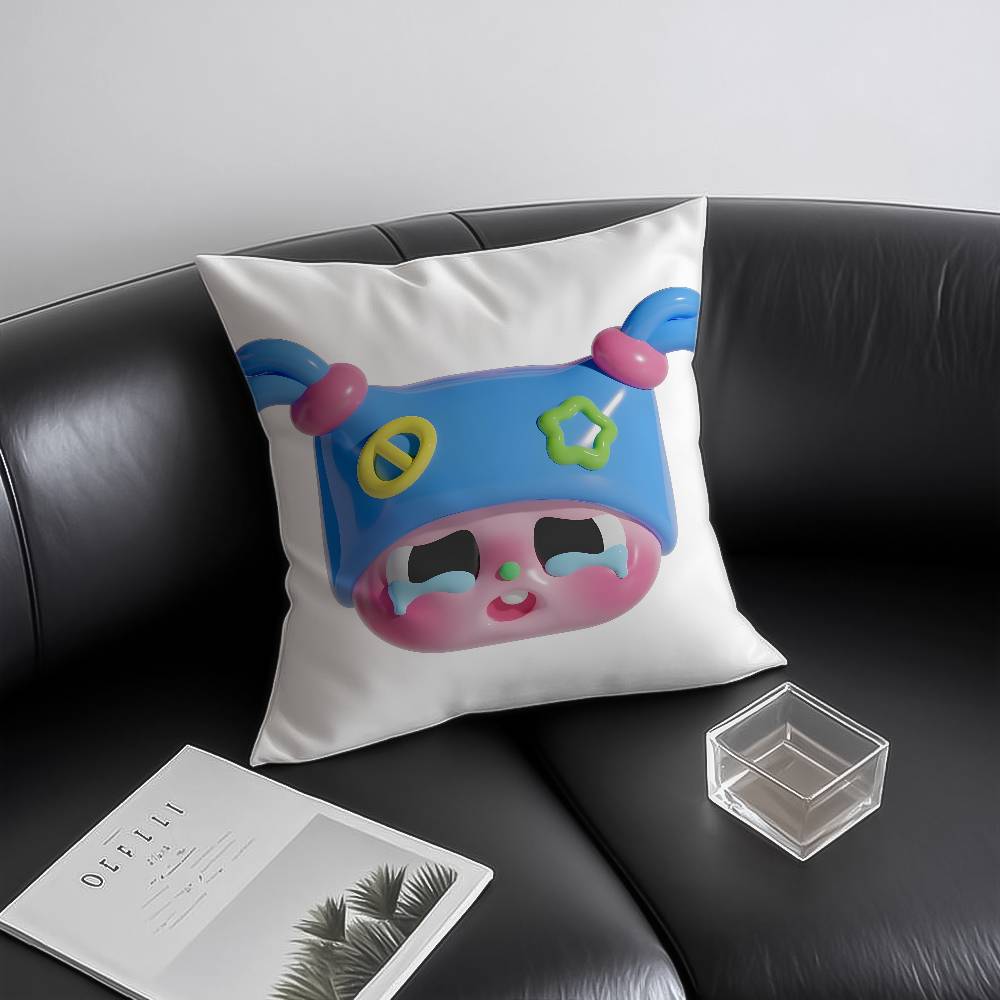 T-Trolls Band T-Together Pillow Case Anti-dustmite Pillowcase Invisible zipper silky short plush Sofa cushion cover