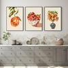 3Pcs Retro Disco Oranges Wall Art Funky Girl Preppy Wall Decor Pictures Fashion Glam Fruit Orange Food Mirror Ball Posters Canvas Prints for Bar Cart