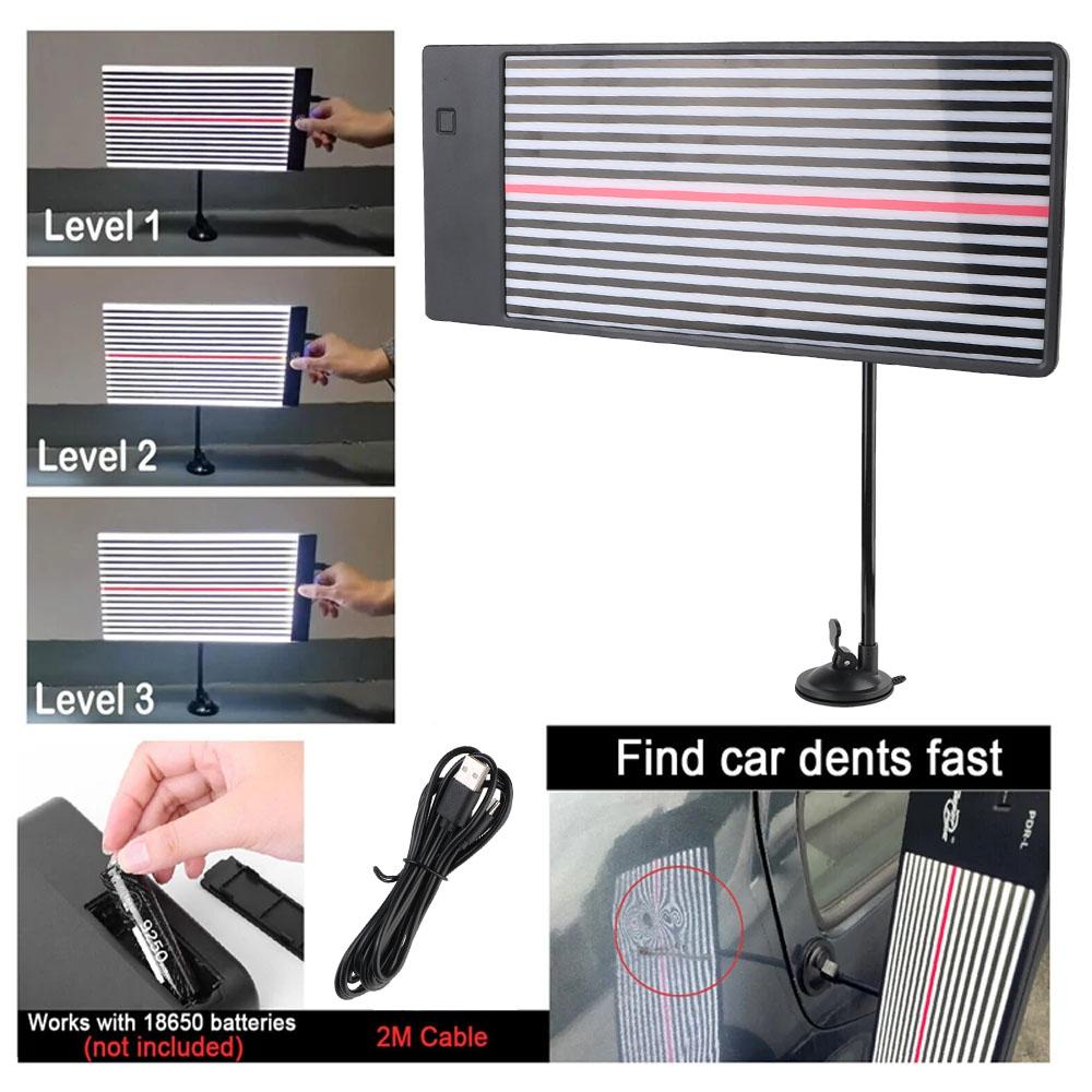 Dent Removal PDR Car Dent Repair Tool Wire Board LED Reflector Lamp Kits Paintless Checking Line Board Reflector Set
