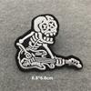 Flame Guitar Rock Embroidered Patches On Clothes Music Disco Headset Dj Punk Stripes Iron On Patches For Clothing Diy Appliques