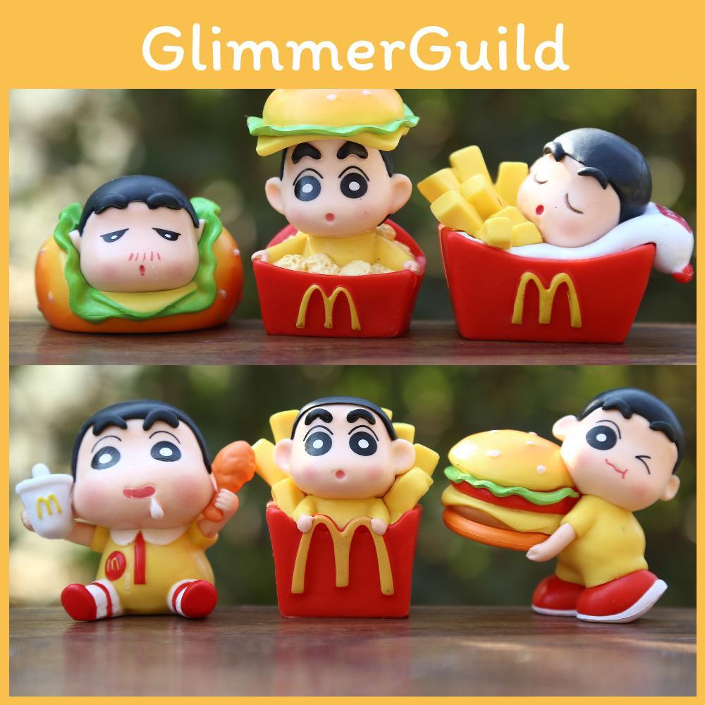 Crayon French Shinchan Fries Hamburg Toy Model Ornaments  Children Art Toy