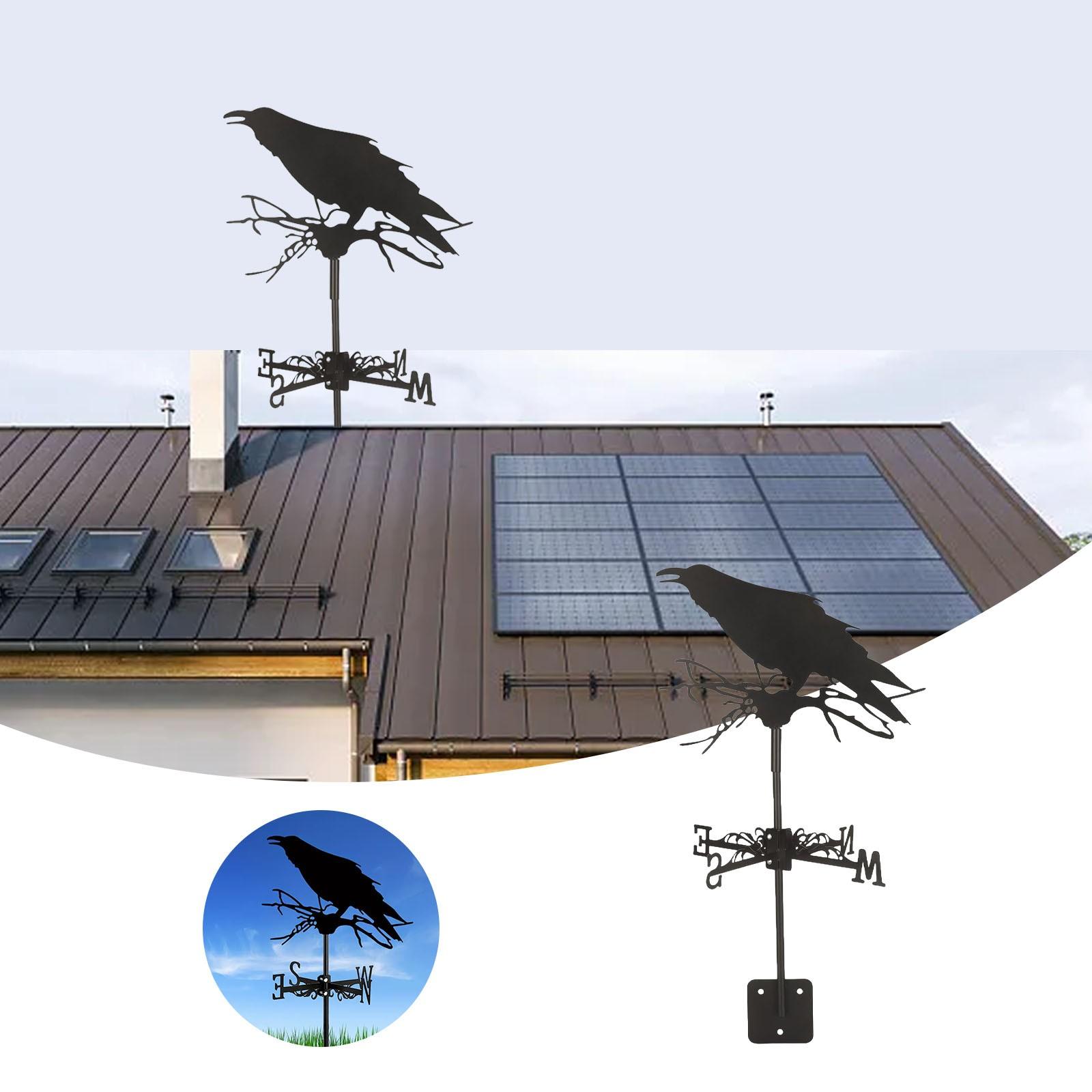 Weathervane Weather Vane Shape Metal Weathervane Roof Mount Weather Vane Outdoor Scene Dark Crow Garden Weather Ornament Set (Pink,One Size) розовый