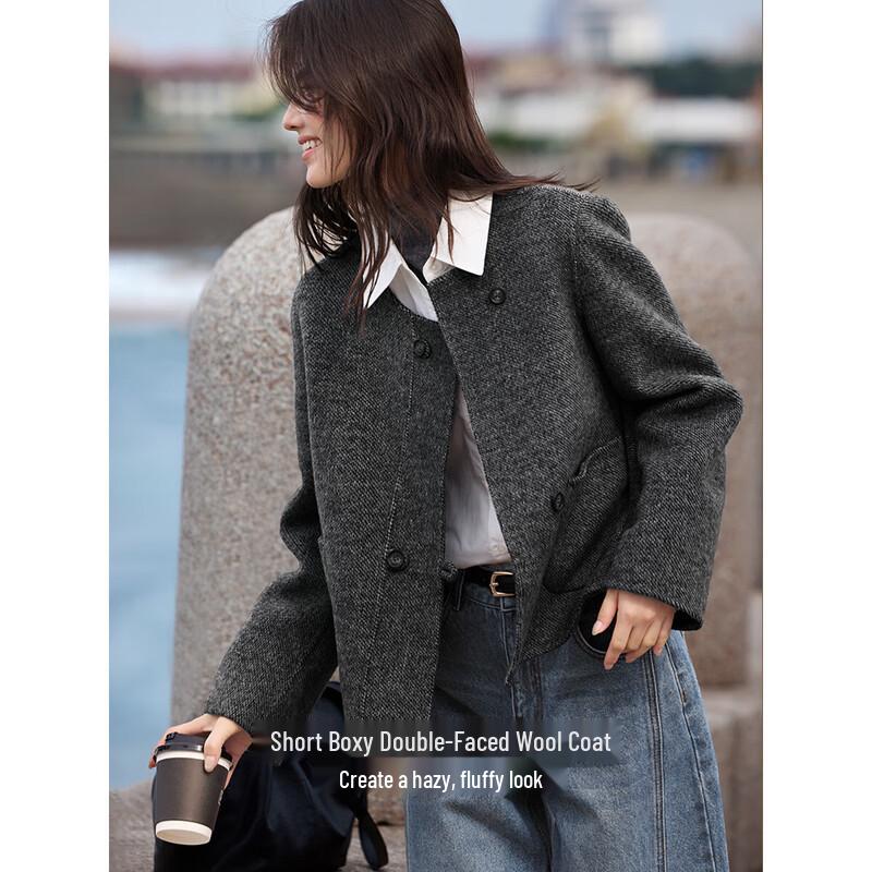 Women's Short Double-Faced Wool Coat