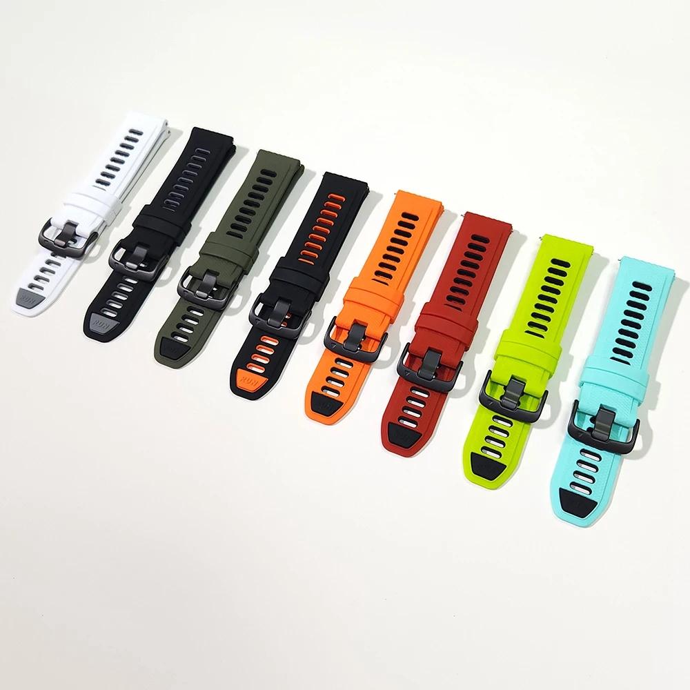 Correa de Silicona Bicolor de 22 mm para Reloj Garmin Forerunner 265 255 Music 570 47mm/Venu 4 3 45mm Pulsera de Smartwatch Correas de Reloj