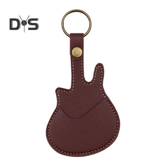 

Держатель для медиаторов в форме гитары, чехол из искусственной кожи для медиатора, переносная сумка для хранения медиатора для гитаристов, любителей, учителей красный