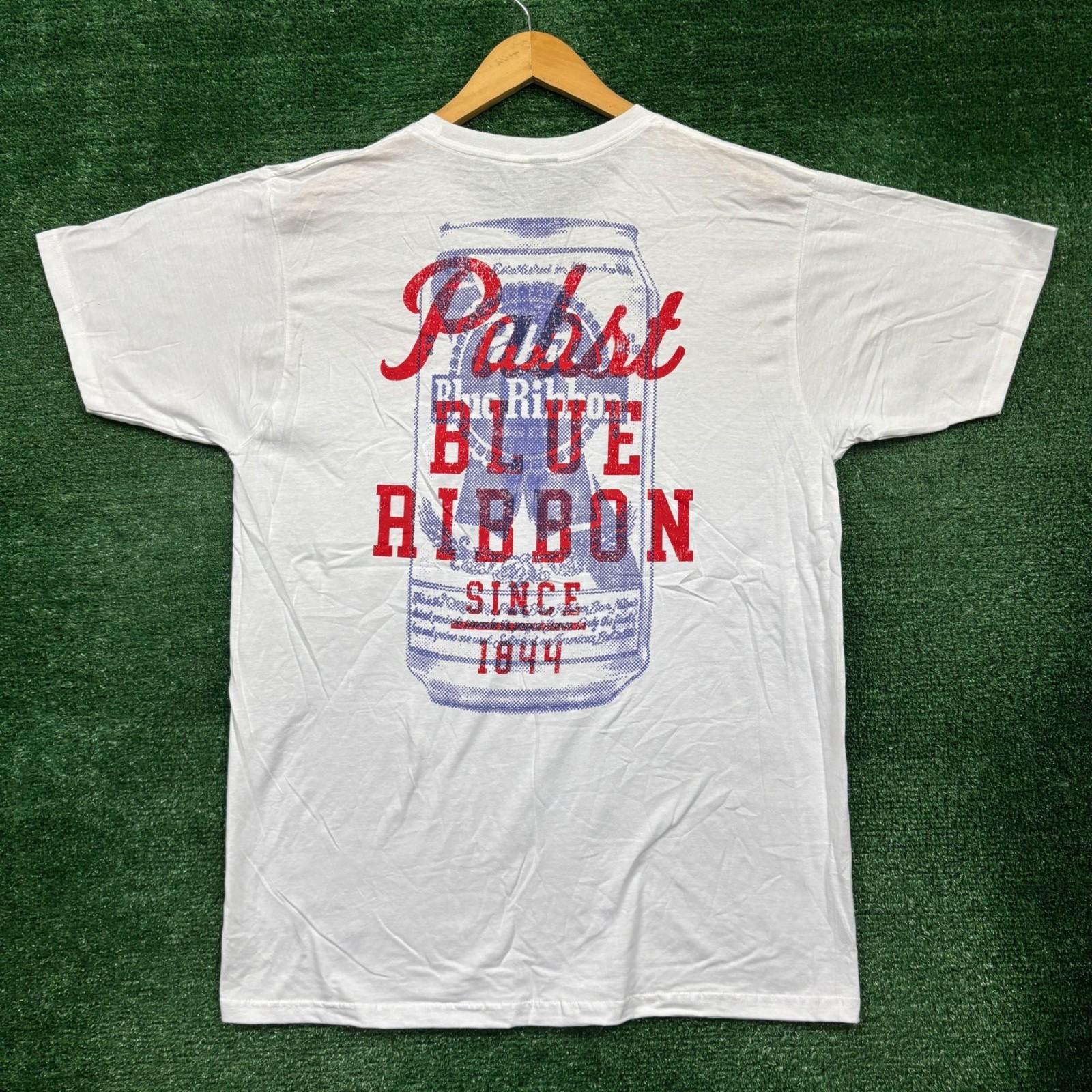 Pabst Blue Ribbon Since 1844 Beer Can Size Large Unisex T-Shirt XL