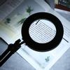 Magnifying Glass Magnifier with 64 LEDs Clamp Clip Light 8X Magnification 10 Levels Adjustable