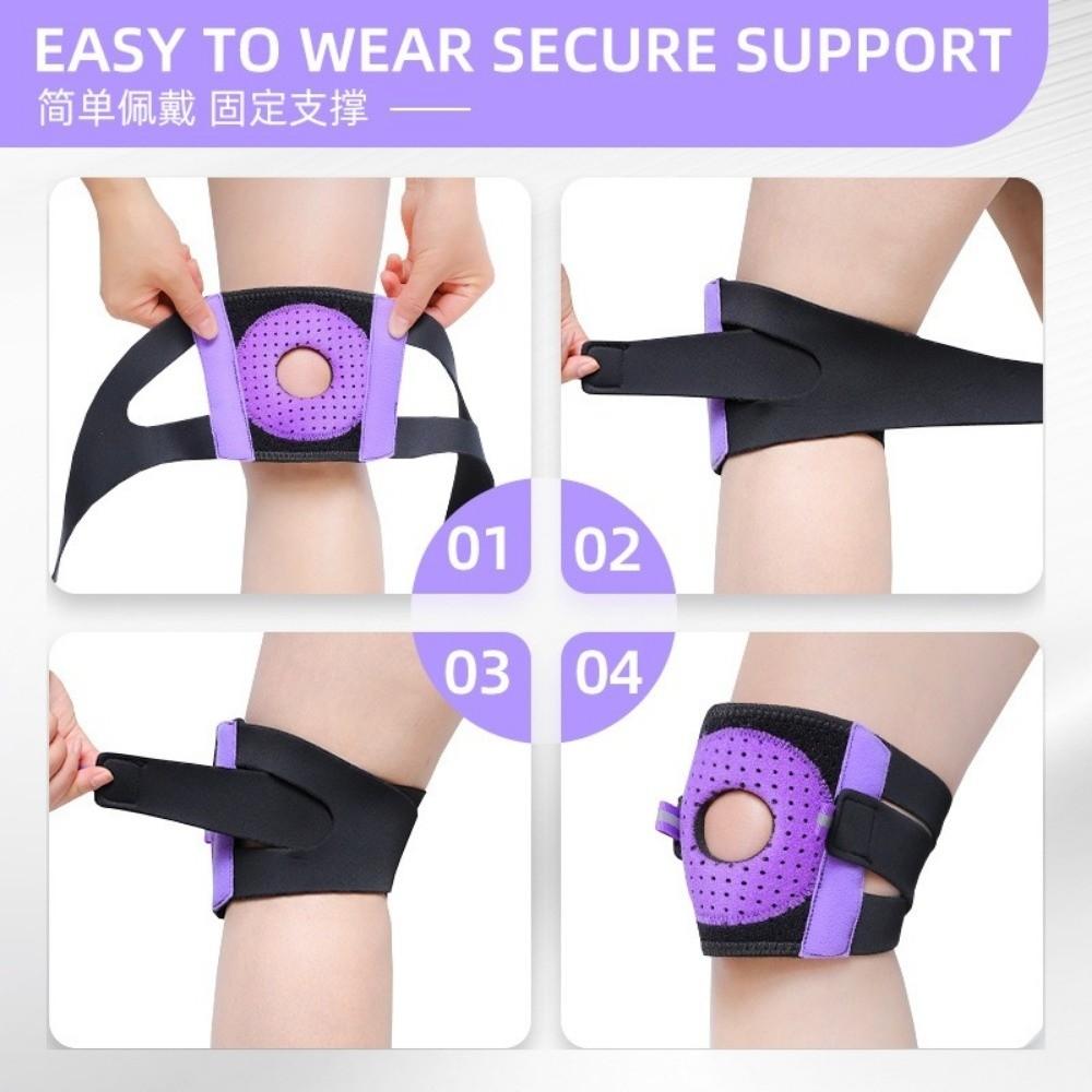 Breathable Patellar Tendon Support Elastic Knee Pad Fitness Gear Sports Knee Brace  Cycling