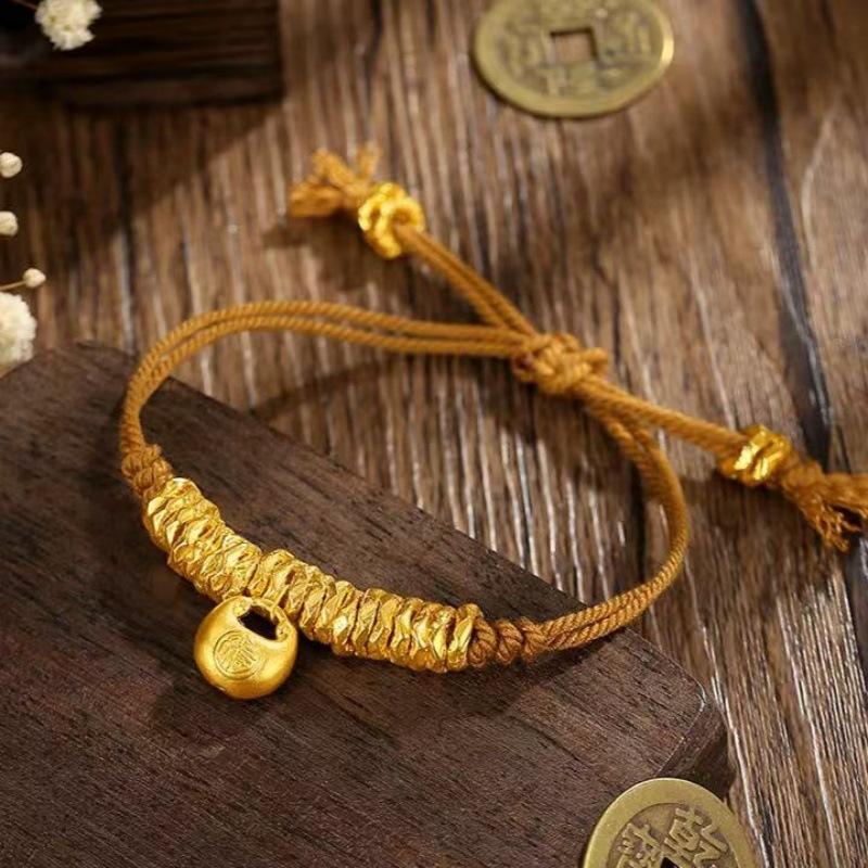 

Little Fat Fu Coiling Bracelet Women S Premium Light Luxury Gold Lucky Bag Men S And Women S Couple Bracelet