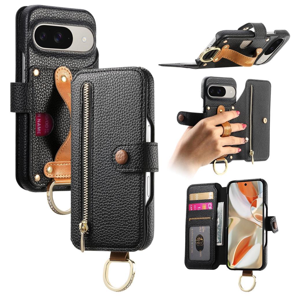 Universal Google Pixel 10 Pro Case with Card Holder & Zipper Storage, compatible with Pixel 9A Protective Cover