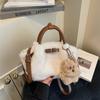 IELGY Ladies Handbag Autumn Winter Fashionable All-Match Cross-Body Plush Bag