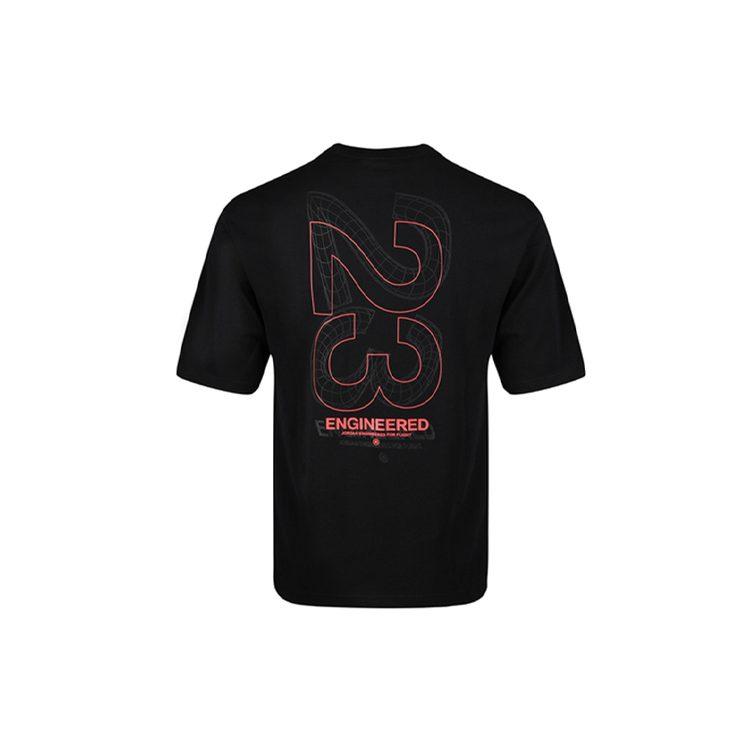 Jordan Air Jordan 23 T Shirts Men's Black Crew Neck Moderate Straight Fit CN3104-010