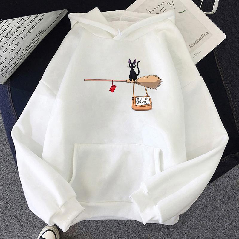 

Жіноча толстовка Kiki Hoodie Studio Ghibli Cute Anime Funny Cartoon Spirit Away Women Ullzang Kawaii Graphic Hoody Female XL