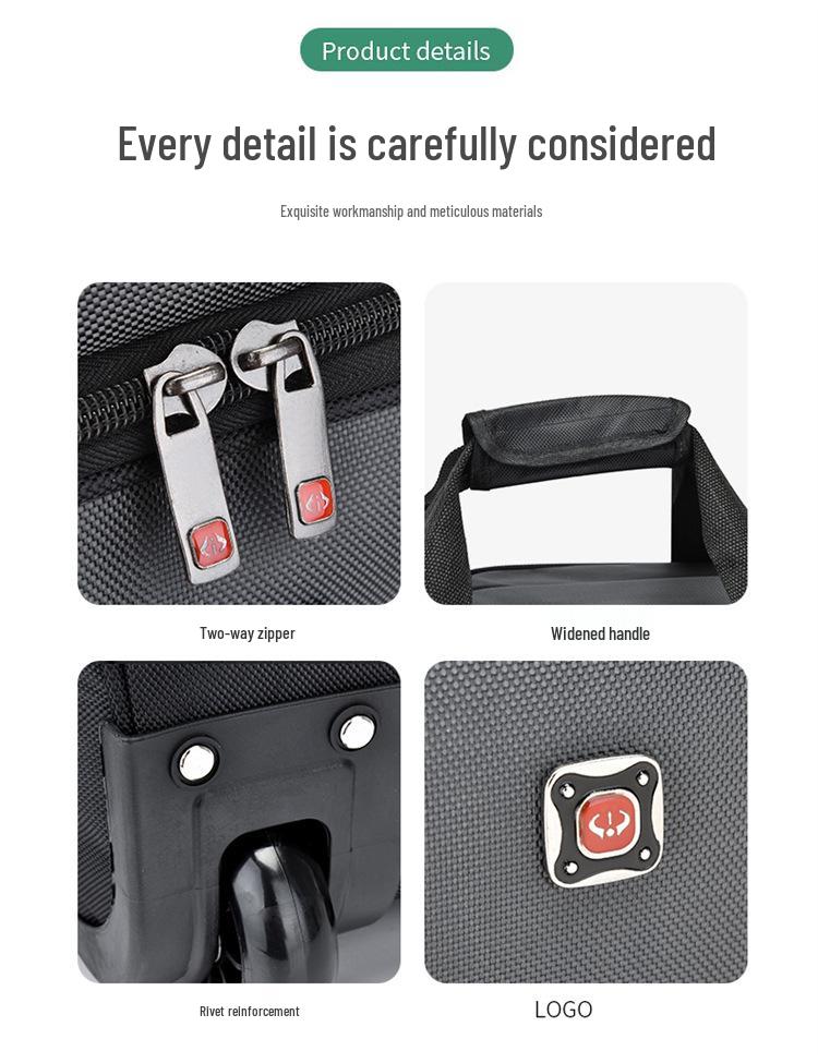 Extra Große Erweiterbare Reise-Trolley-Tasche aus Oxford-Gewebe