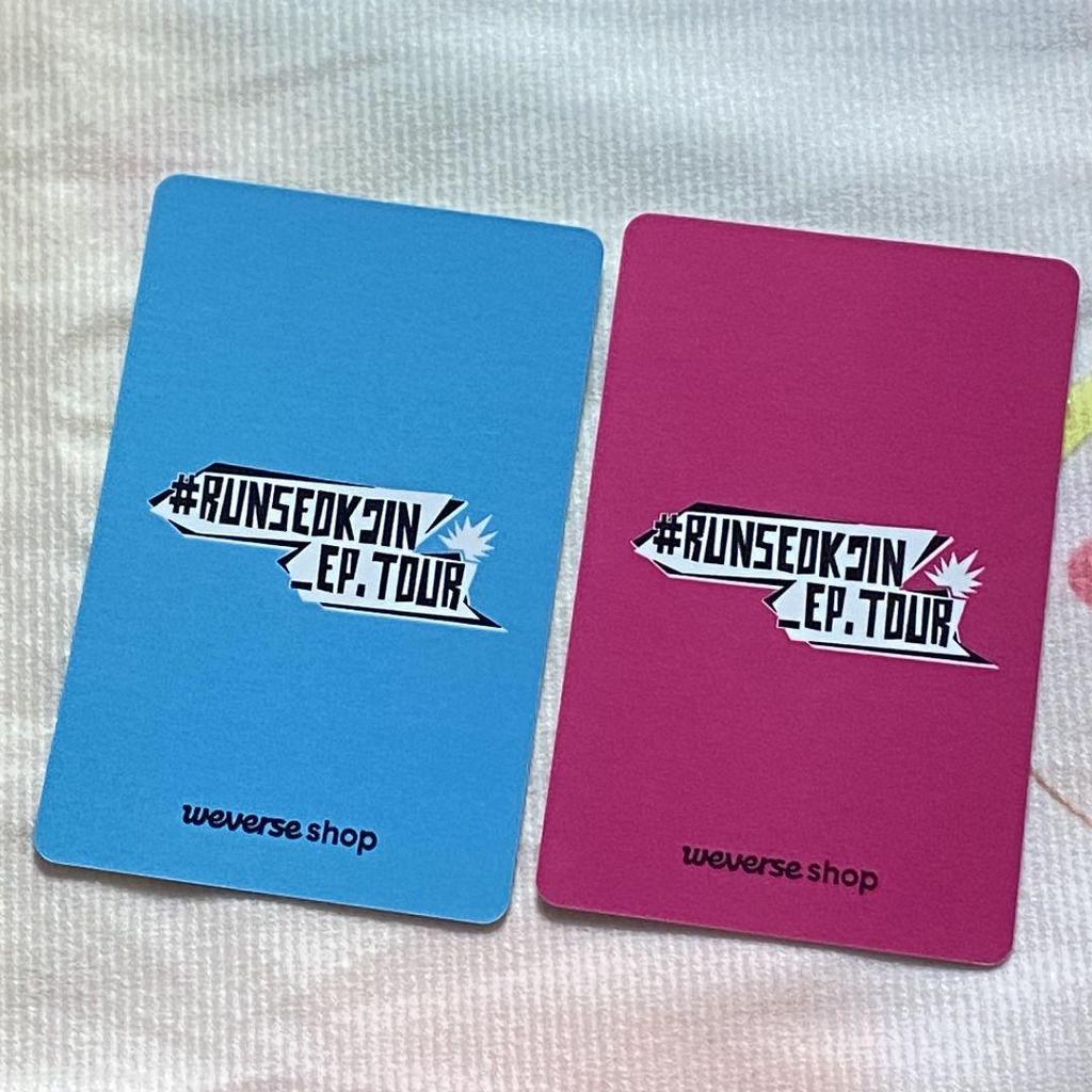 [USED] BTS Korea RUNSEOKJIN_EP.TOUR Jin Limited Bonus 2 Trading Cards