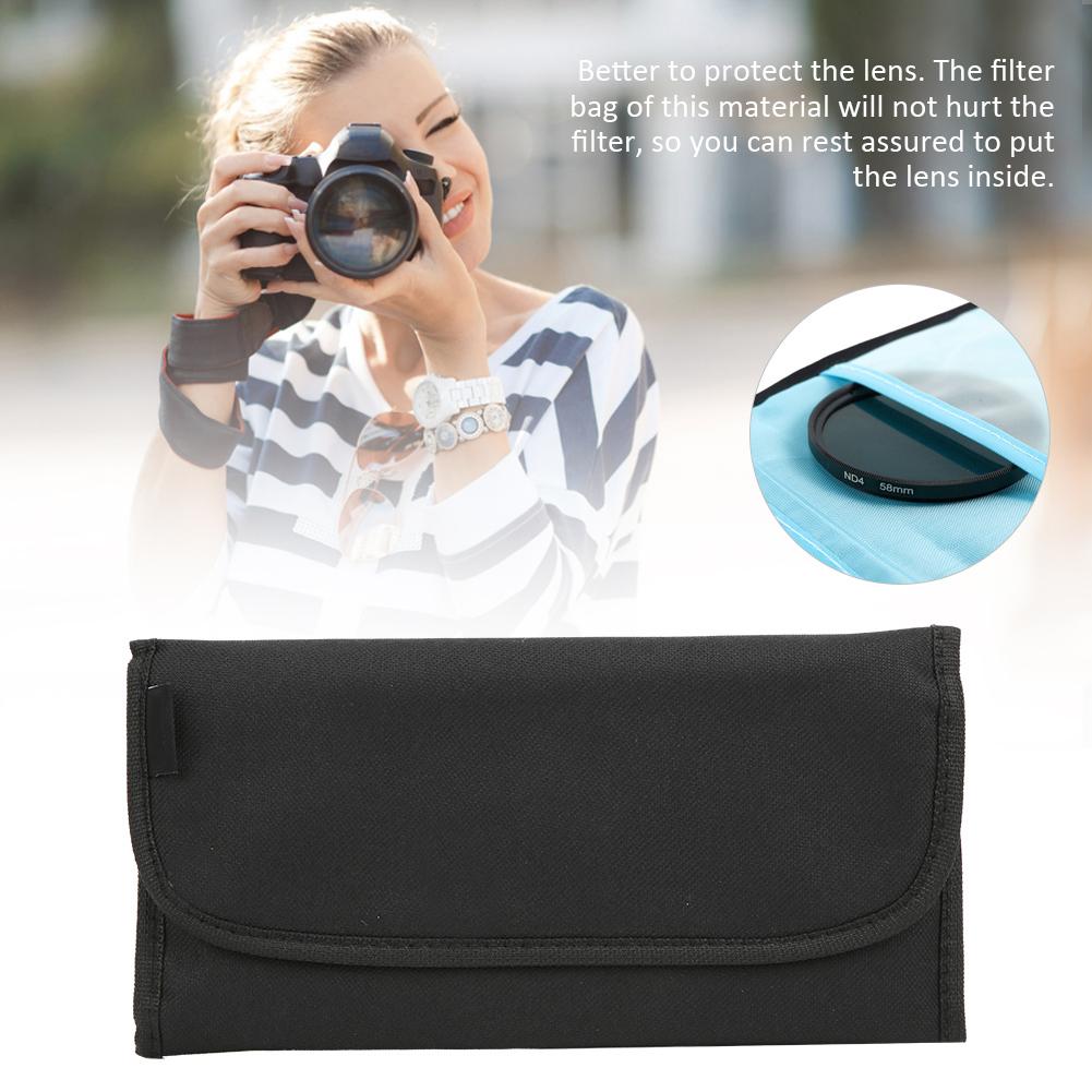 FOTGA Camera Lens Filter Protective Wallet Case Pouch Bag Round Square Filter Storage Bags6Pcs