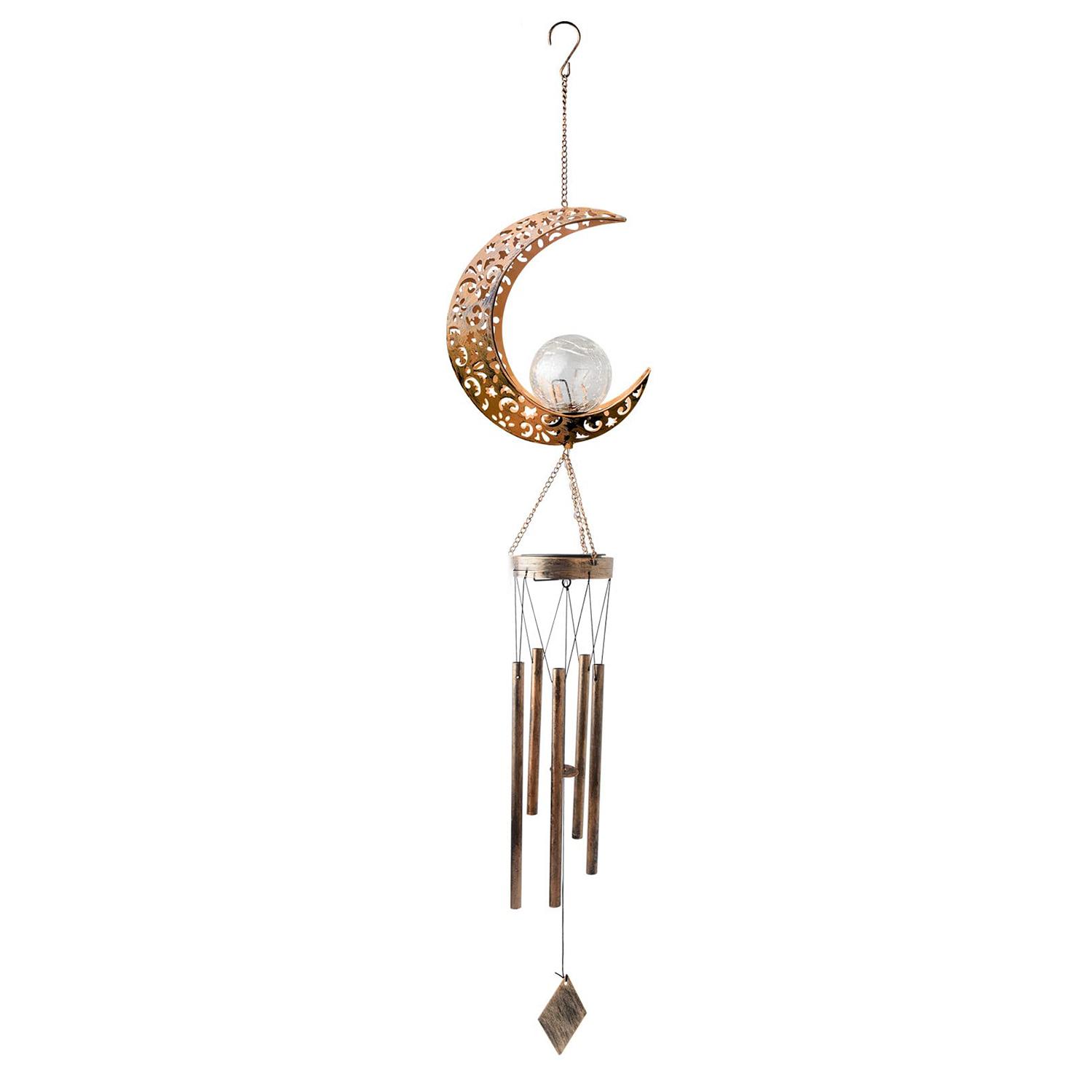 

Balcony Wind Chimes Outdoor Yard Solar Lights Birthday Gift Hanging Decoration Lamps A