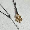 Fashionable Adjustable Metal Cage Necklace Crystal Holder Pendant Neckchain For Men Women Stylish Jewelry Accessories