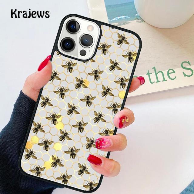 

Bee Bumblebee Pattern soft Phone Case Cover For iPhone 17 Air 16 15 14 plus 11 12 13 pro max coque Shell Fundas iPhone 13
