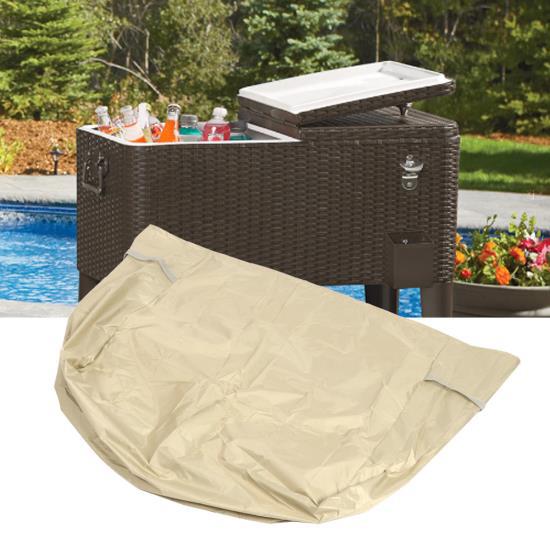 86x48x79cm Party Cooler Cart Cover Outdoor Cold Drink Cart Protective Cover Part AccessoriesBeige 