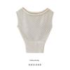 Kaslead New Arrival Women's Clothing Fashion Style Fashion Ball Decoration Jacquard Mesh Knitting Tops 3920023