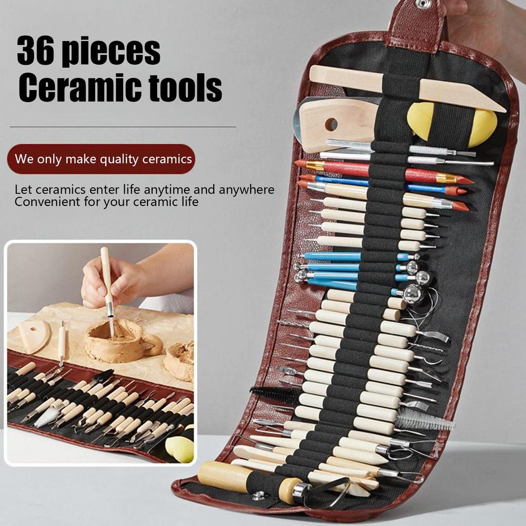 Pottery Tools Clay Sculpting Modeling Tools Kit 36 Pieces Ceramic Art Craft Supplies For Carving Molding Drawing Shaping Dotting